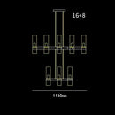 GobekUsa Glass Chandelier Pendant Lamp with E14 LED, Chrome Finish, Retro Design