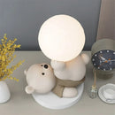 GobekUsa Bear Table Lamp: Cartoon Animal Sculpture Desk Light - Nordic Style Home Decor Gift