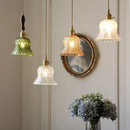 GobekUsa Amber Glass LED Pendant Light Modern Nordic Hanging Lamp