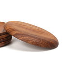 GobekUsa Beech Wooden Round Plate for Snacks, Sushi & Fruits