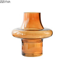 GobekUsa Amber Glass Vase Hydroponics Flower Pots Room Decor Arrangement Floral Vases