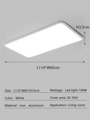 GobekUsa LED Ceiling Lamp: Modern Minimalist Rectangular Design for Living room, Bedroom, Indoor Lighting