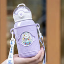 GobekUsa Kids' Cartoon Straw Water Thermos Bottle Stainless Steel Thermal Cup
