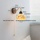 GobekUsa LED Tiffany Style Wall Lights Pull Chain Sconce Colorful Glass Stair Fixture