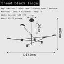 GobekUsa Black Gold White LED Chandelier: Stylish Nordic Loft Lamp for Livingroom & Bedroom