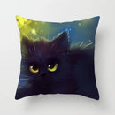GobekUsa Cat Printed Pillowcase Modern Living Room Sofa Cushion Cover Home Decor