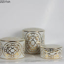 GobekUsa Gold Geometric Storage Jar Set