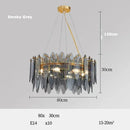 GobekUsa Gold LED Glass Chandelier for Dinning Living Room Bedroom_main keyword: Pendant Lamps
