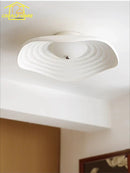 GobekUsa Lotus Leaf Ceiling Light: LED Modern Retro Resin Fixture for Home Decor & Living Space