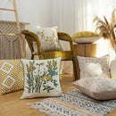 GobekUsa Cotton Linen Embroidery Japanese Style Pillowcase 45x45cm