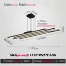 GobekUsa Black Nordic Chandelier LED Light Minimalist Designer Style Bar Living Room