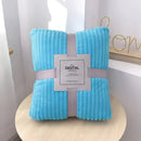 GobekUsa Cozy Striped Flannel Fleece Blanket for Winter - Bedroom Living Room Throw