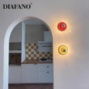 GobekUsa LED Macaron Wall Lamp: Retro Colorful Bedroom Light, E27 Living Room Lighting