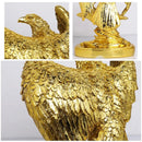 GobekUsa Golden Eagle Wings Spread Resin Statue Home & Office Decor Art Craft