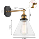 GobekUsa Glass Wall Lamp: Nordic Industrial LED Sconce for Living Bedroom, Kitchen, Dining - Modern Indoor Lighting