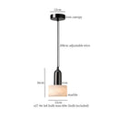 GobekUsa Iron Marble LED Pendant Light Fixture Modern Hanging Lamp Interior Decor