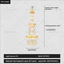 GobekUsa Crystal Chandelier: Luxury Duplex Hotel Living Room Stairwell Design