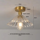 GobekUsa Crystal Glass Luxury LED Ceiling Light for Hallway Bedroom Corridor Interior Decor