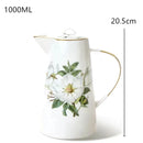 GobekUsa Bone China Tea Set, 1000ml Resistant Pot & Cup for Afternoon Tea