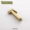GobekUsa Bidet Faucet Shower Mixer: Cold Hot Water Tap, Brass, Square Sprayer Head