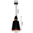 GobekUsa Black Aluminium Modern Pendant Light for Living Room Dining Table Decor