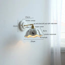 GobekUsa Ceramic Wall Lamp with Pull Chain Switch & Copper Arm, Nordic Modern LED Fixtures
