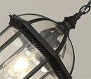 GobekUsa Black Outdoor Hanging LED Pendant Light for Balcony Walkway & Exterior Lighting