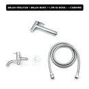 GobekUsa Brass Dual Purpose Bidet Faucet Set for Bathroom Sprayer and Shower
