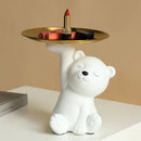 GobekUsa Bear Figurine Resin Sculpture Home Decor Storage Box Living Room Ornaments