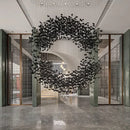 GobekUsa Crystal LED Chandelier: Modern Luxury Staircase Pendant Light for Hallway & Lobby
