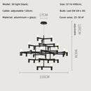 GobekUsa Crown Major Chandelier: Modern Luxury LED Light for Kitchen, Hotel, Living Room