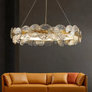 GobekUsa Glass Flower LED Chandelier for Living Room Bedroom Kitchen Dining Ceiling Lights