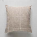 GobekUsa Brown Grey Stripe Embroidery Cushion Cover Set, Cotton Linen, 45x45cm 60x60cm Home Decor