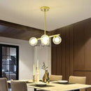GobekUsa Glass Ball Chandelier - Modern LED Pendant Lamp for Home Decor