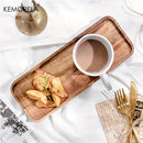 GobekUsa Acacia Wood Coffee Tray | Versatile Food Serving Tray for Desserts and Tea