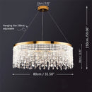 GobekUsa Crystal Chandelier Pendant Light for Living Dining Room Luxury Lamps