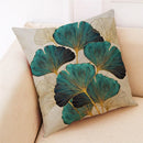 GobekUsa Ginkgo Leaves Linen Cushion Cover for Modern Home Decor & Living Room