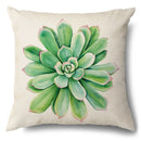 GobekUsa Green Leaves Decorative Pillow Case - Simple Style Cotton Linen Sofa Cushion Cover