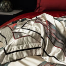 GobekUsa Luxe Brocade Jacquard Bedding Set with Egyptian Cotton & Embroidery