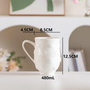 GobekUsa Abstract Face Ceramic Coffee Mug Dining Table Teacup Juice Container