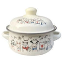 GobekUsa Enamel Stock Pot with Lid, 1.5L Multi-Purpose Cooking Pot for Kitchen Soups and Porridge