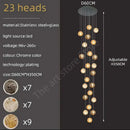GobekUsa Crystal Glass Spiral Ceiling Chandelier for Modern Living Room & Kitchen Decor