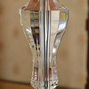 GobekUsa Crystal Table Lamp with Fabric Lampshade - Luxury Bedroom Lighting