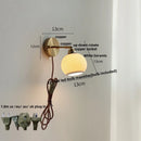 GobekUsa Ceramic LED Wall Light with Pull Chain Switch, Nordic Modern Design