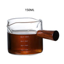 GobekUsa Glass Espresso Milk Jug With Handle: Heat-resisting, Double/Single Mouth, Glass Scale Measure Mugs