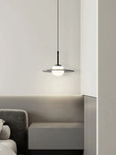GobekUsa Glass Pendant Lamp for Bedside with Copper Accents