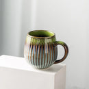 GobekUsa Gradient Glaze Ceramic Coffee Mug, 480ml Retro Japanese Style Cup