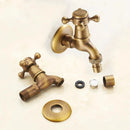 GobekUsa Antique Brass Garden Bibcock Tap Decorative Water Faucet for Bathroom and Outdoor Use