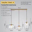 GobekUsa Industrial Loft Glass Pendant Light for Kitchen Restaurant Decor
