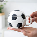GobekUsa Baseball Shape Ceramic Mug with Lid - Coffee, Tea, Juice Cup